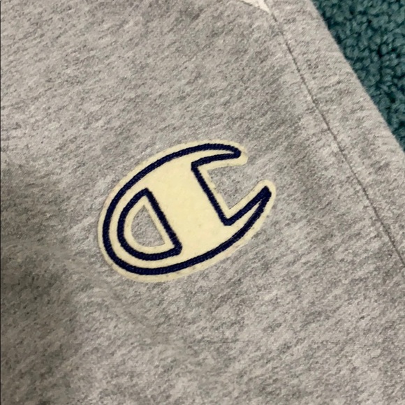 Champion Grey sweatpants with white detailing. - Picture 2 of 4